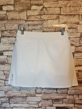 RLX  Ralph Lauren White Athletic Golf Skort with Subtle Logo Brand New